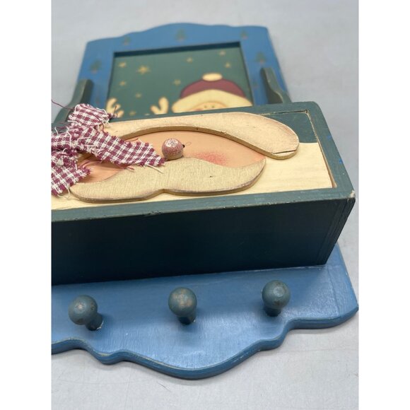 Santa's workbench indoor decor wood Santa reindeer wall handing drawer READ NEW - Picture 5 of 8
